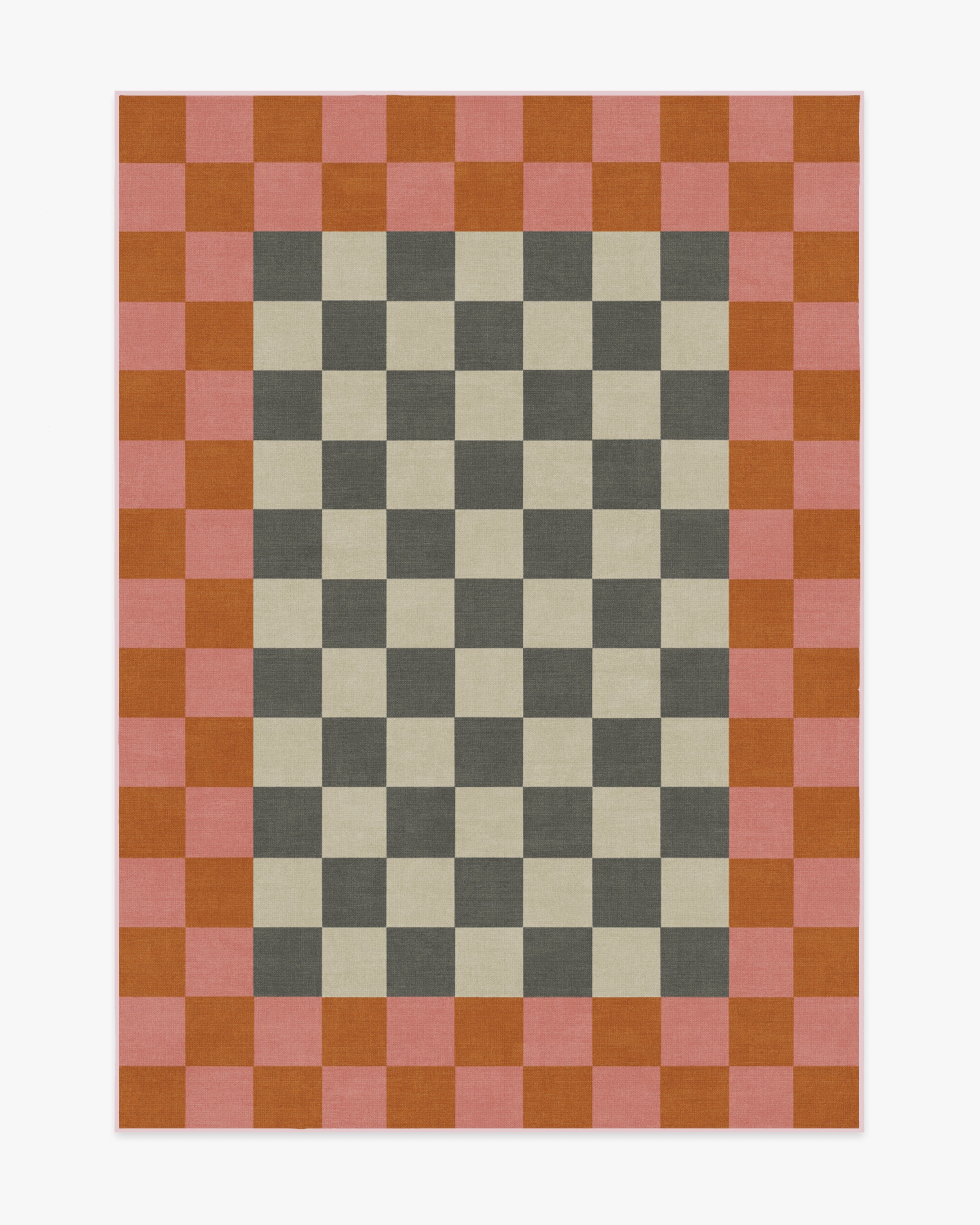 Ruggable Jonathan Adler Checker Border Pink & Orange Rug - $399.00.
