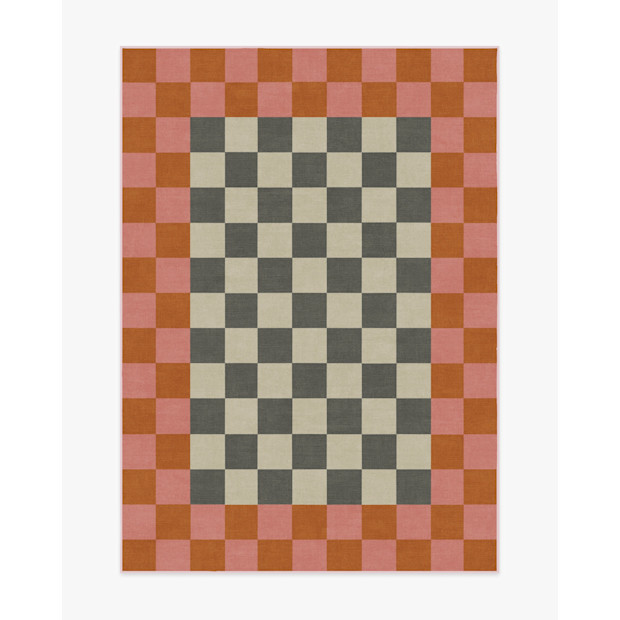 Ruggable Jonathan Adler Checker Border Pink & Orange Rug - $399.00.