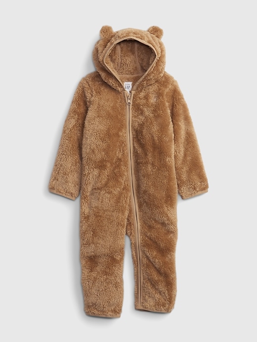 GAP Baby Footless Sherpa One-Piece in brannan brown - $29.00.
