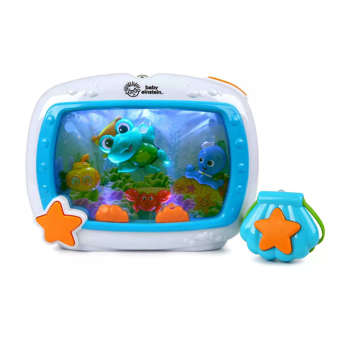 Baby Einstein Sea Dreams Soother Musical Crib Toy and Sound Machine.