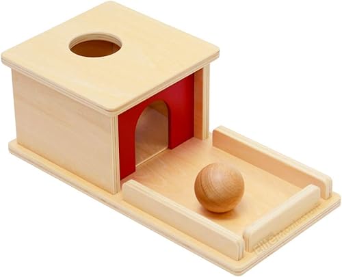 Elite Montessori Object Permanence Box with Tray and Ball.