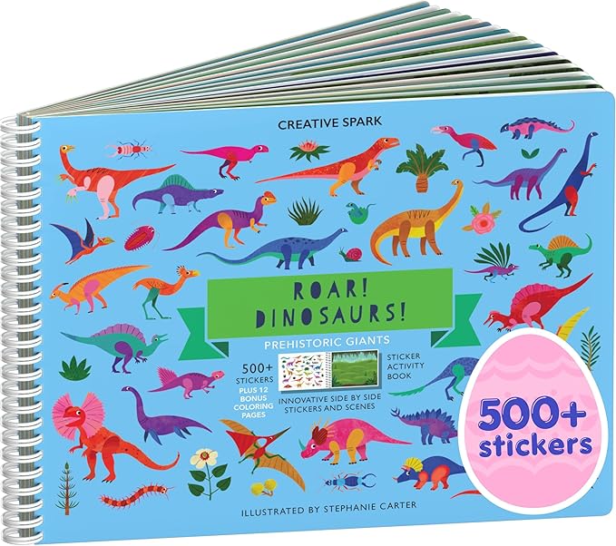 Cupkin Dinosaur Sticker Book Activity.