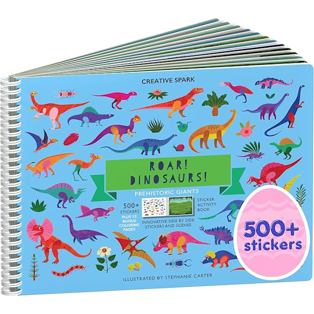 Cupkin Dinosaur Sticker Book Activity.