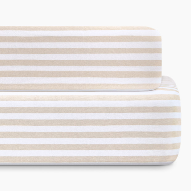 Bellini Organic Jersey Cotton Crib Sheet and Changing Pad Cover Set.