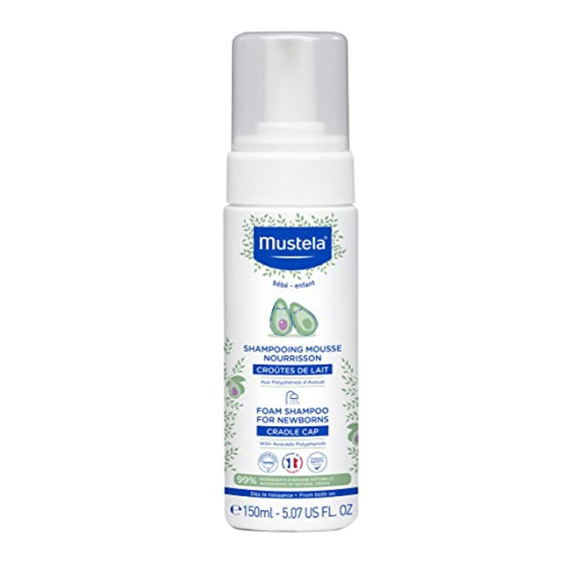 Mustela Cradle Cap Foam Shampoo for Newborn .
