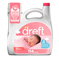 Dreft Stage 1 Newborn Baby Liquid Laundry Detergent, Gentle on Sensitive Skin, HE Compatible, 114 loads