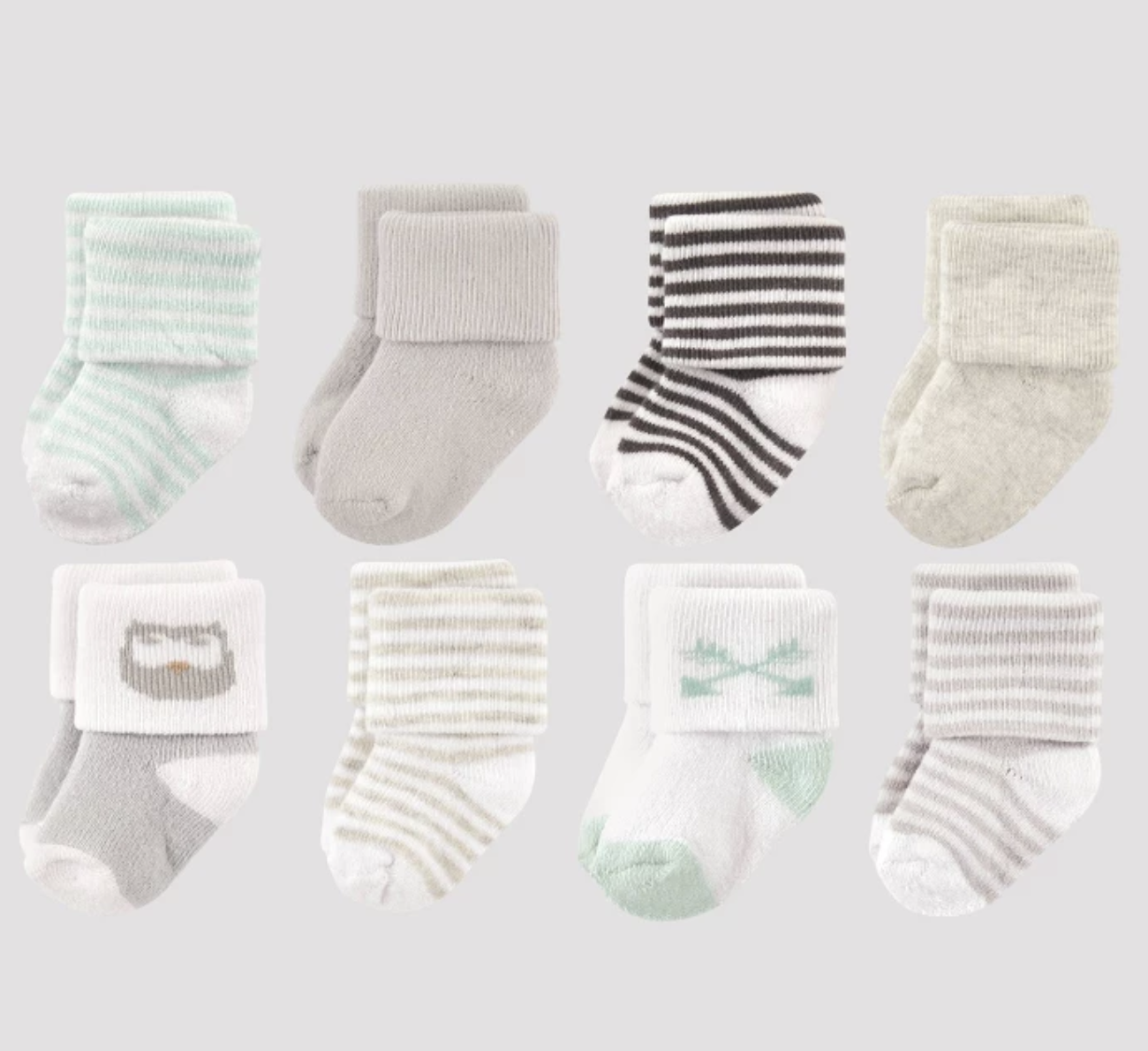 Luvable Friends Baby Owl Terry Booties (8pk) - $11.99.