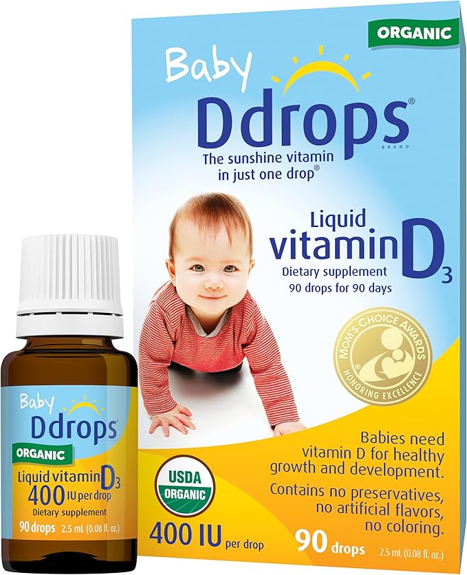 Ddrops Organic Baby Vitamin D Drops.