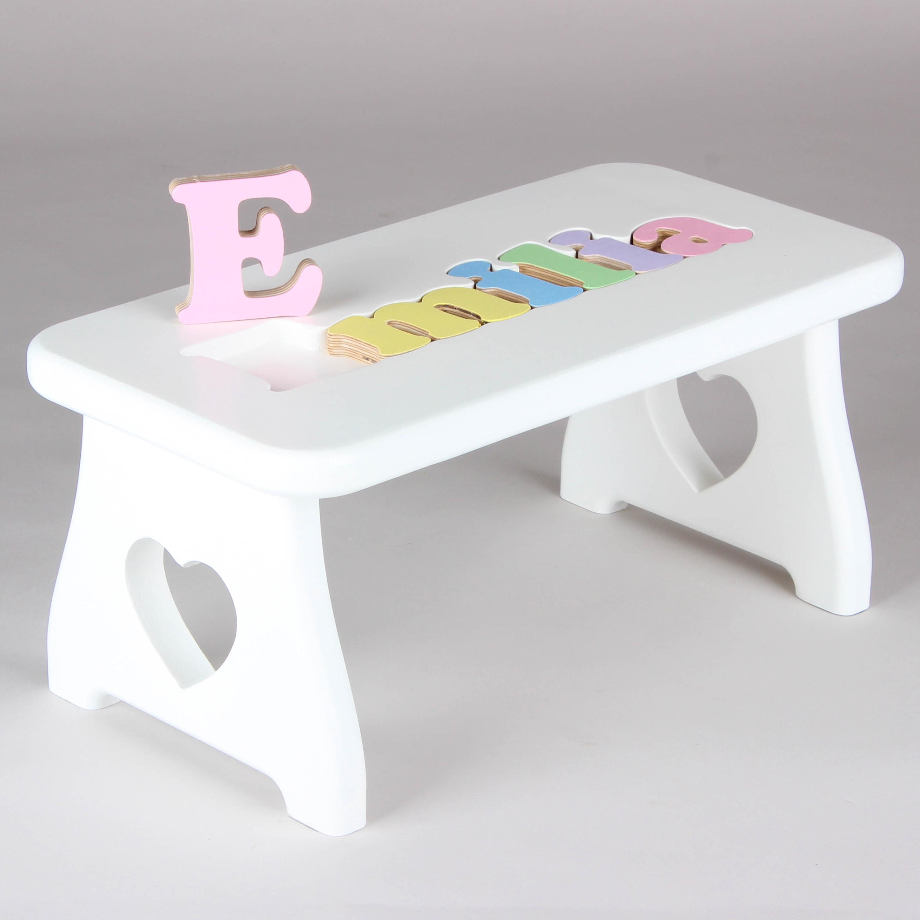 The Dream Crafters US Personalized Kids Stool.