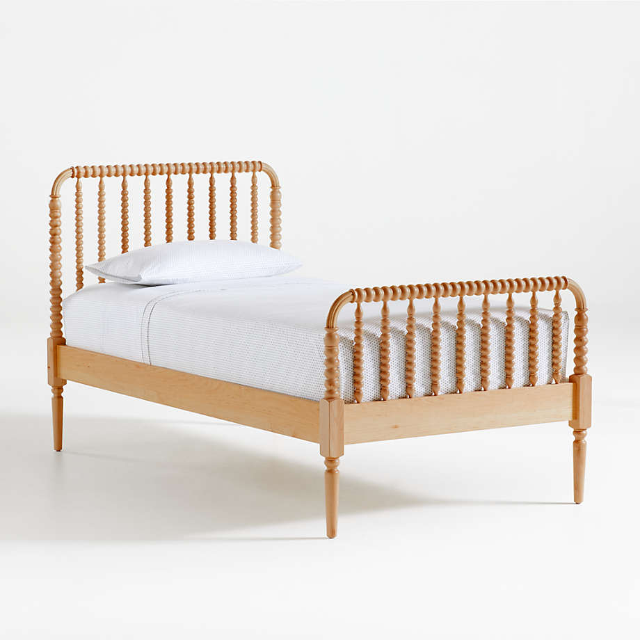 Crate and Barrel Jenny Lind Maple Wood Spindle Kids Twin Bed.