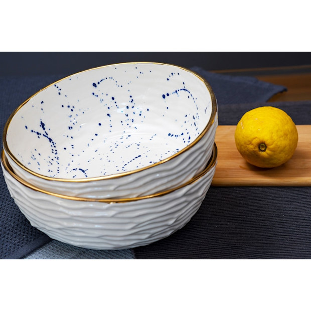 Zlatnaporcelain Ceramic Handmade Salad Bowl.