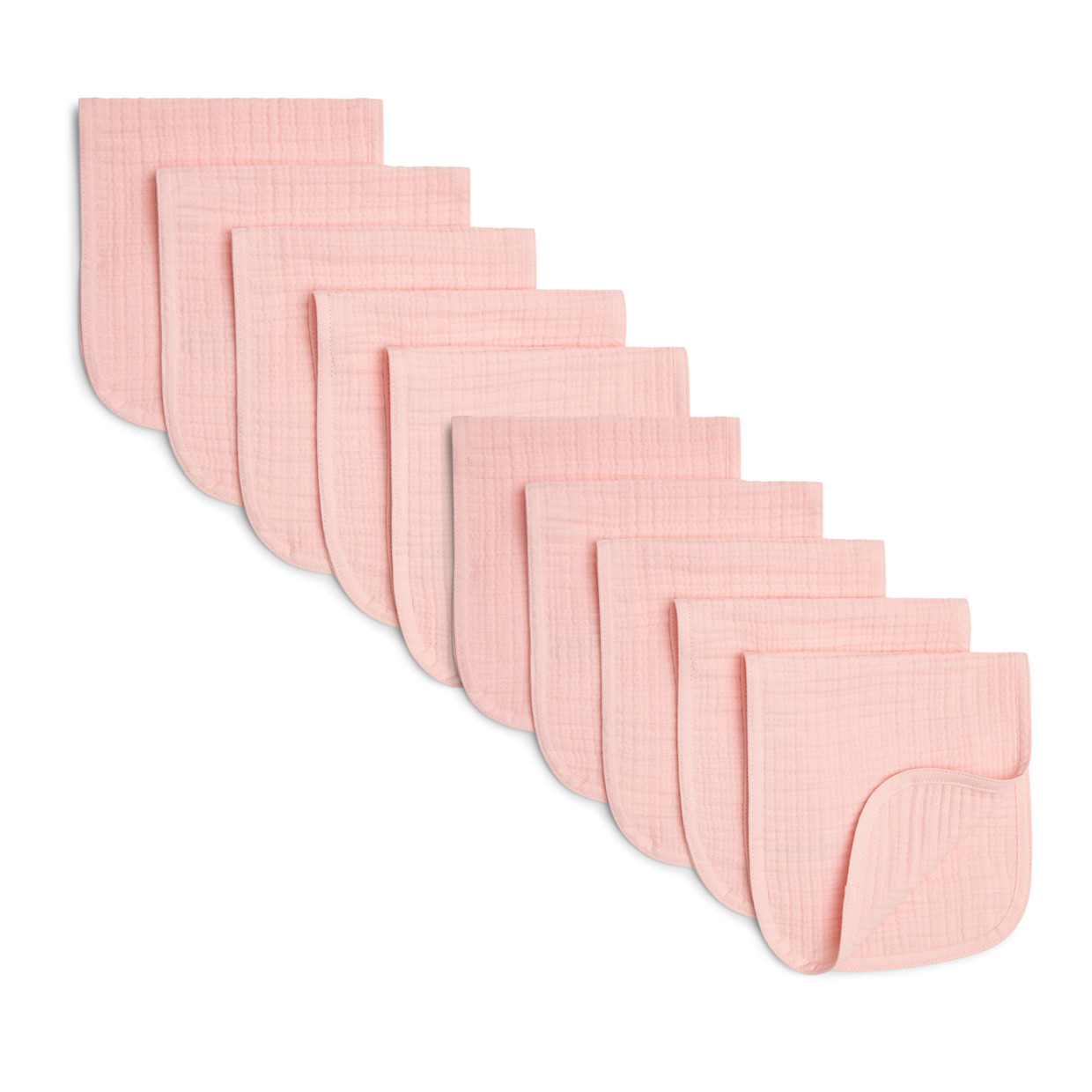 Small Story Muslin Burp Cloth (5 Pack) - Pink Hues, 10.