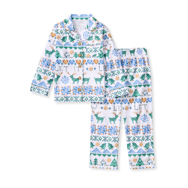 Burt's Bees Baby Let It Snow Flannel Kids Pajama Set.