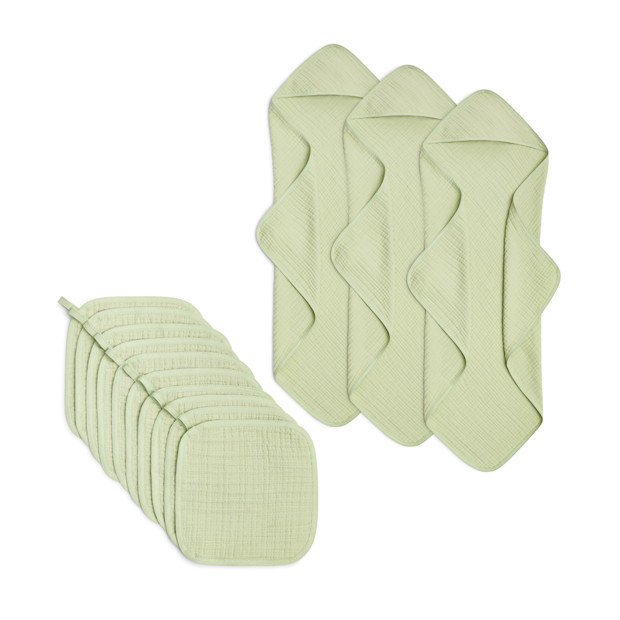 Small Story Organic Cotton Muslin Bath Set.