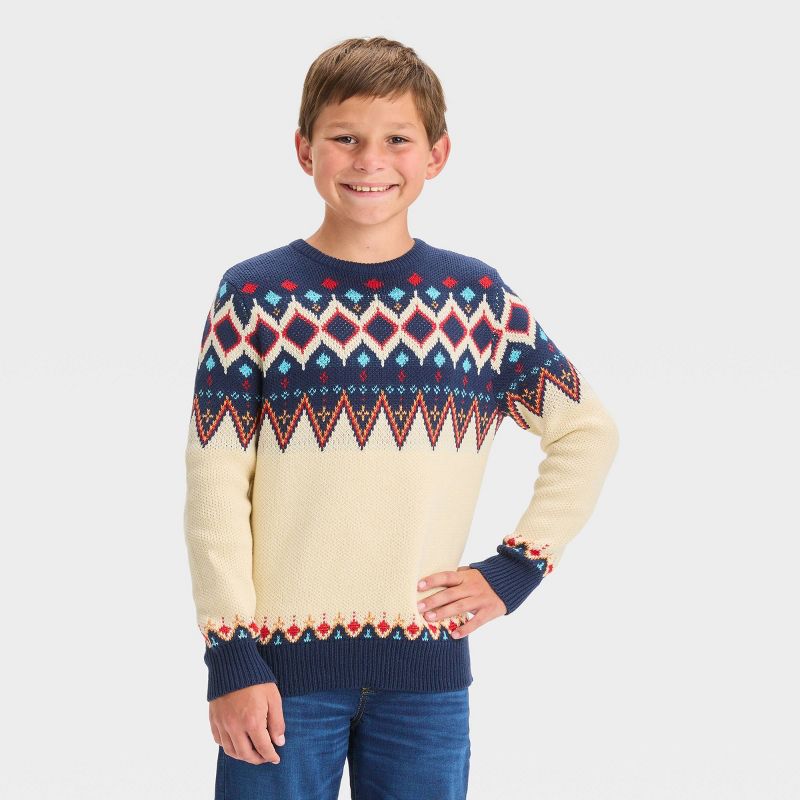 Cat & Jack Holiday Fair Isle Pullover Sweater.