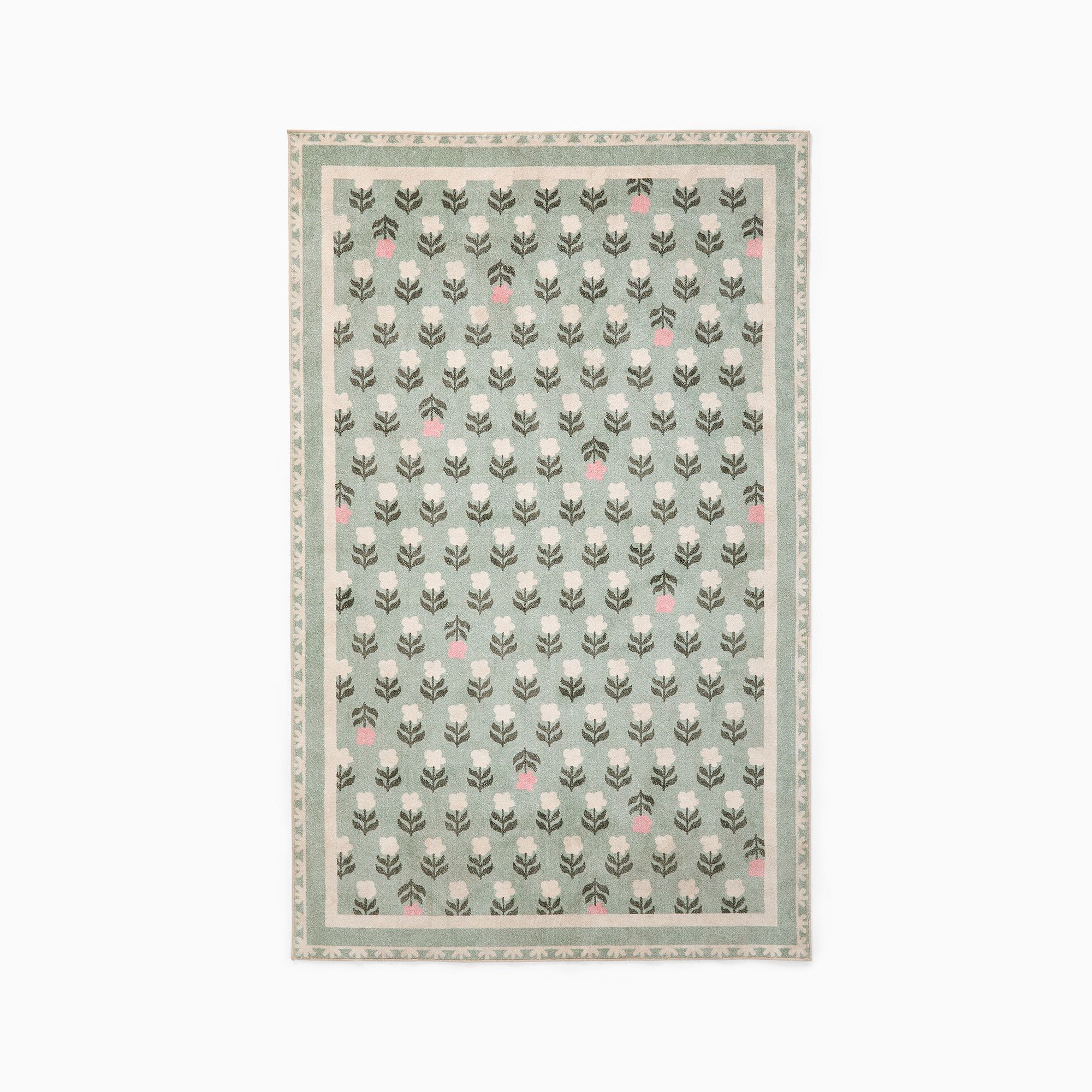 West Elm Washable Flower Rug.