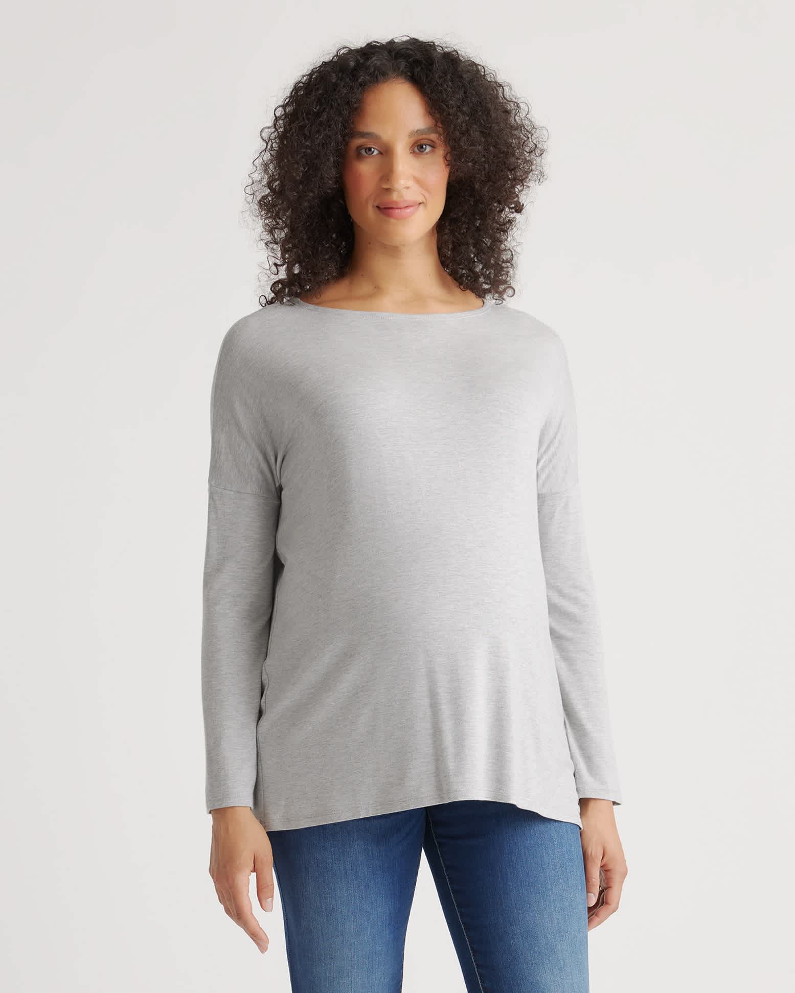 Quince Bamboo Jersey Maternity Long Sleeve 2-Pack.