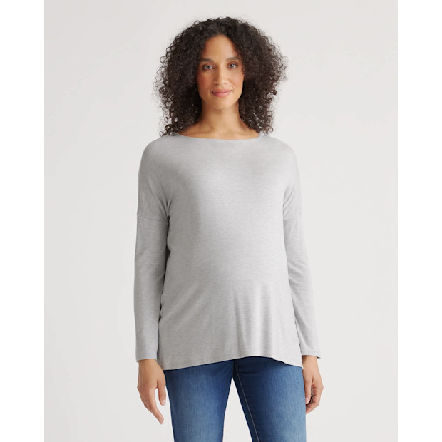 Quince Bamboo Jersey Maternity Long Sleeve 2-Pack.