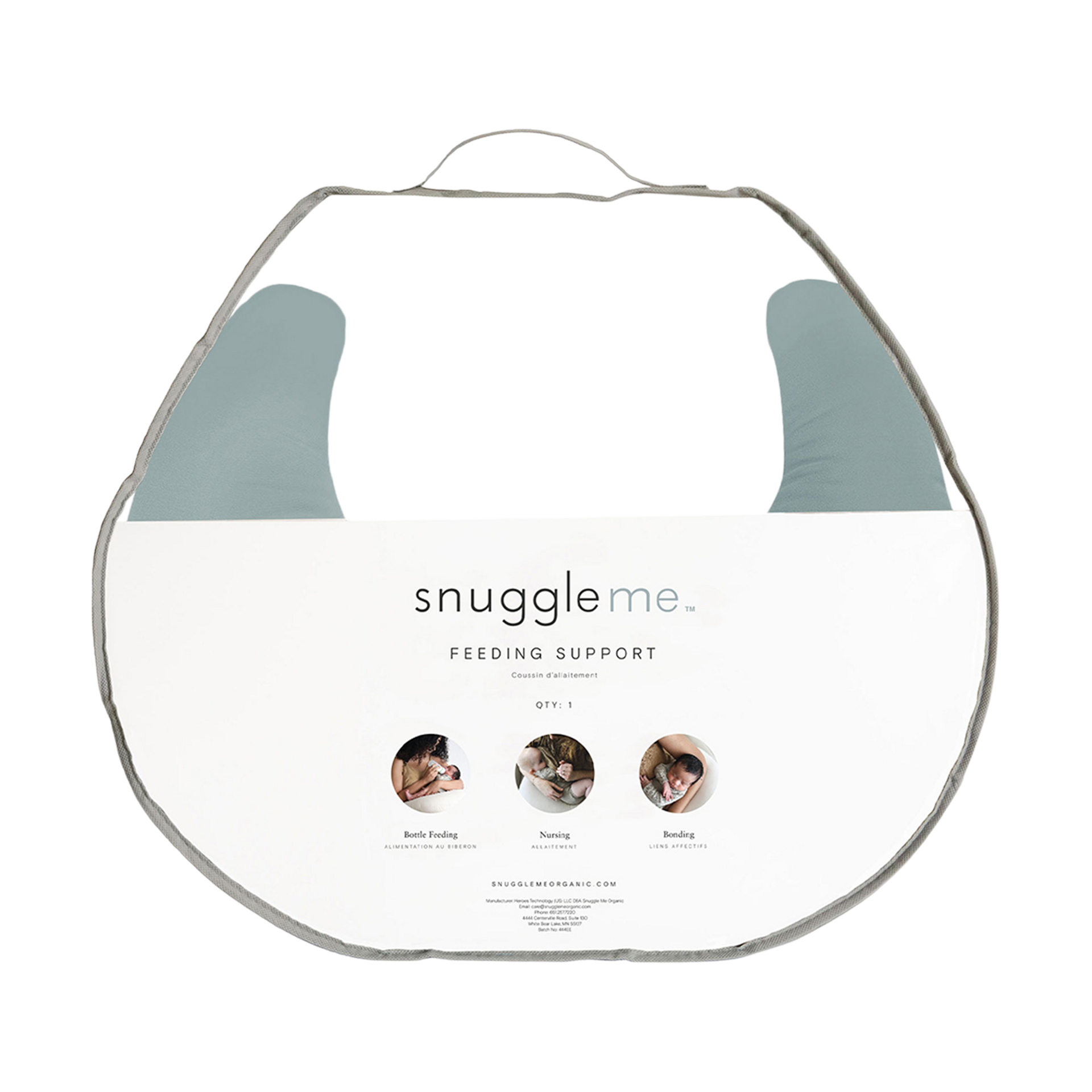 Snuggle Me Organic Feeding Support - Slate.