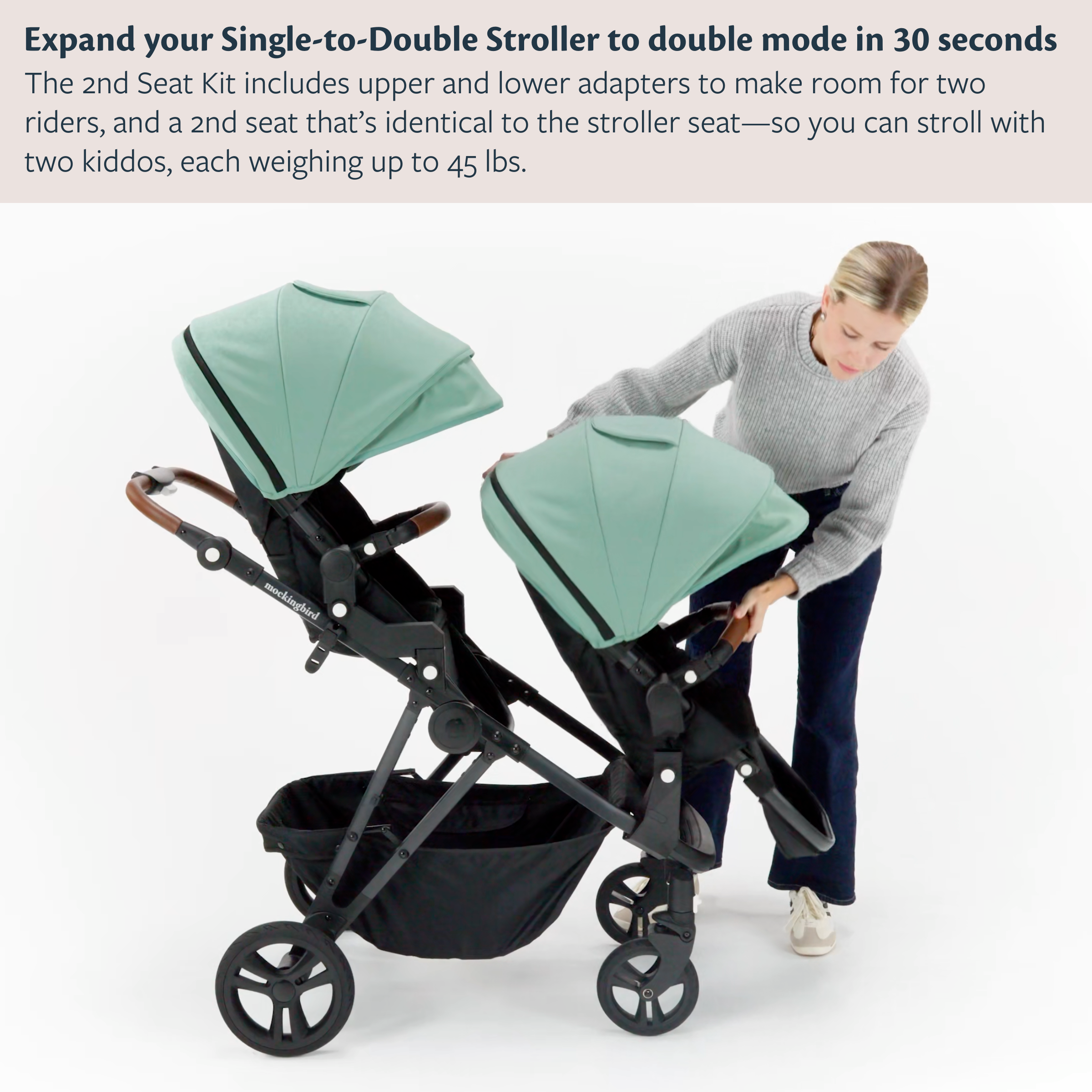 Mockingbird 2nd Seat Kit 3.0 - Sage.