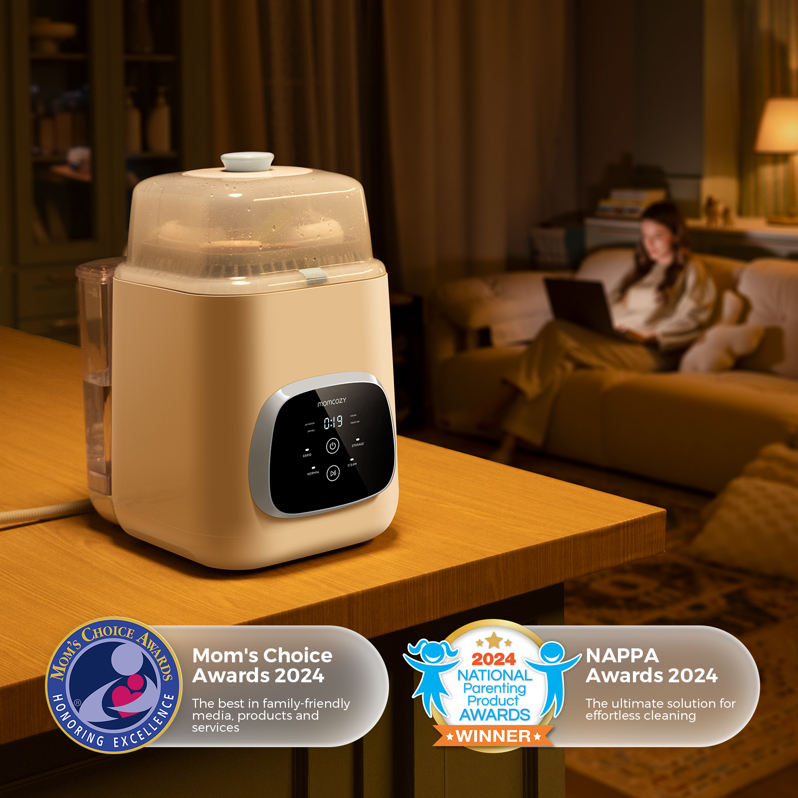 Momcozy KleanPal Pro Baby Bottle Washer and Sterilizer.