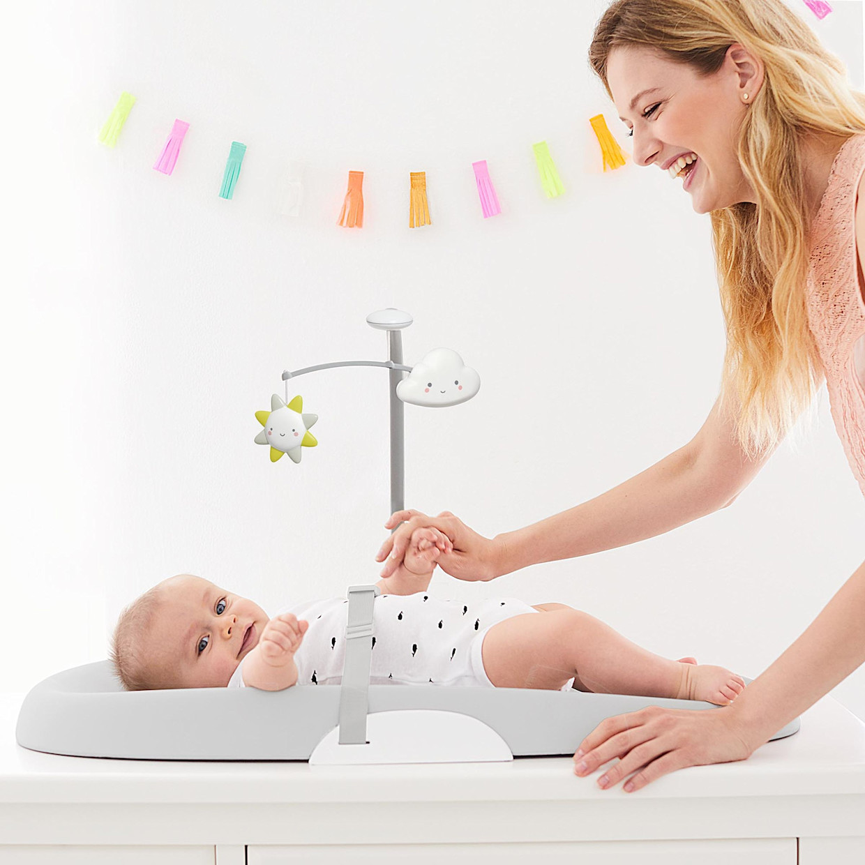 Skip Hop Nursery Style Wipe-Clean Changing Pad - Grey, 16" Width.