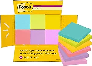 Post-it Super Sticky Notes.