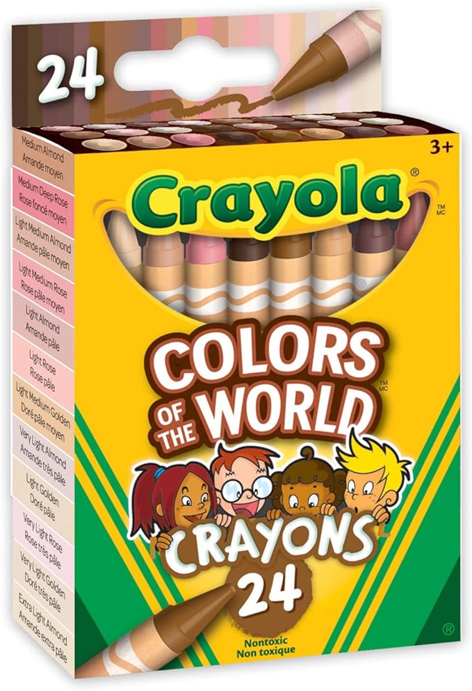 Crayola  Colors of The World Skin Tone Crayons, 24 Count.