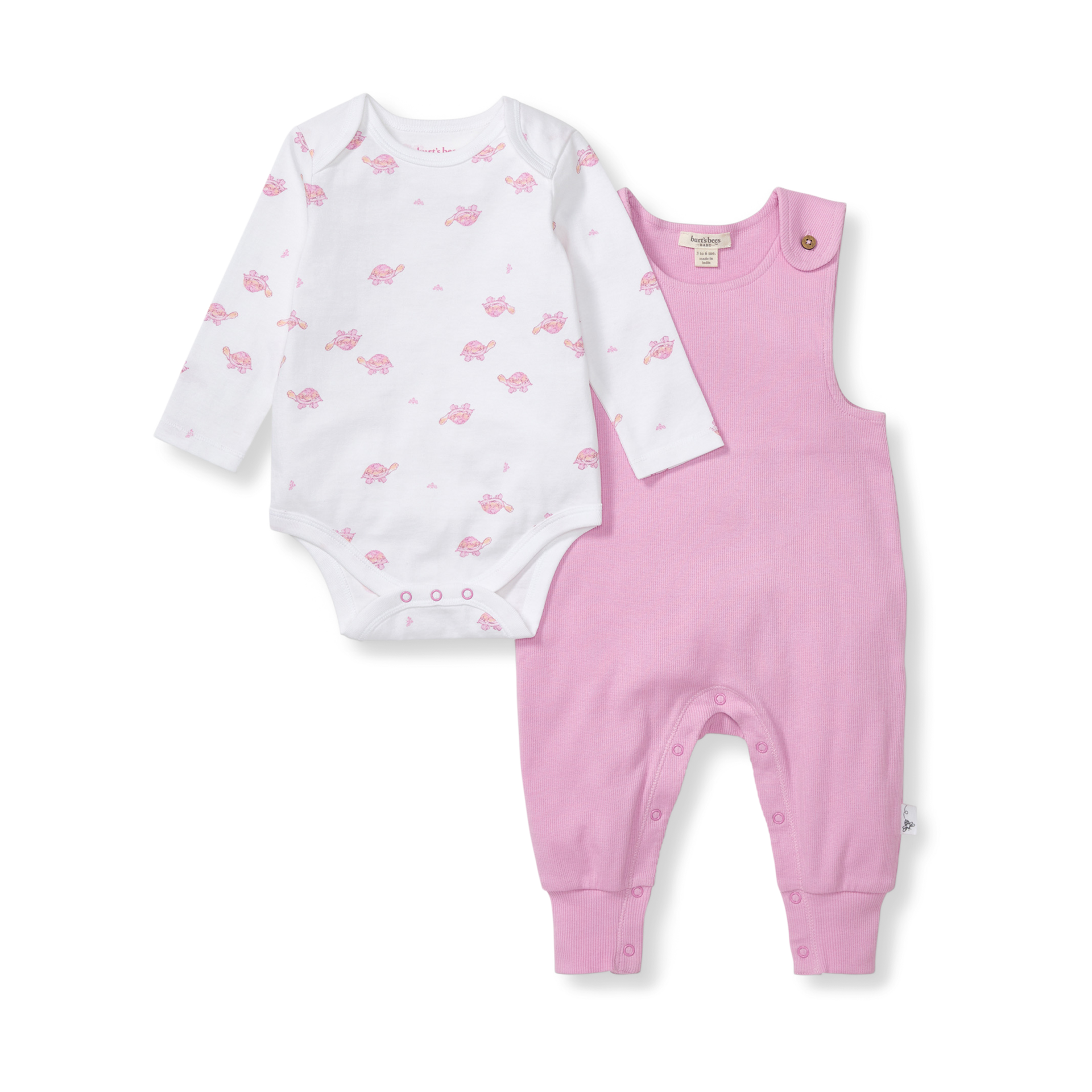 Burt's Bees Baby Organic Cotton Tortoise Jumpsuit & Bodysuit Set.