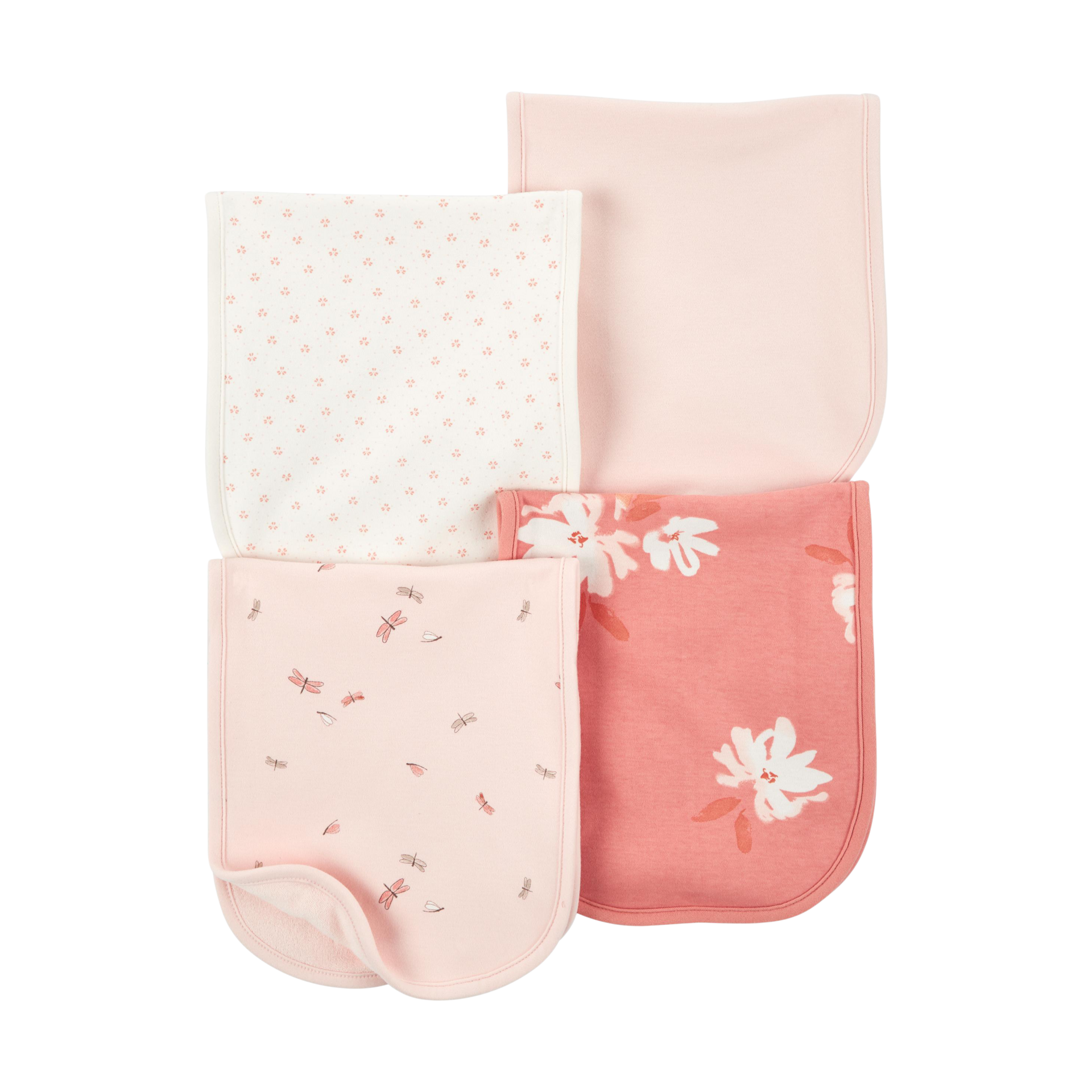 Carter's 4Pack Burp Cloths Pink, Osz Babylist Shop