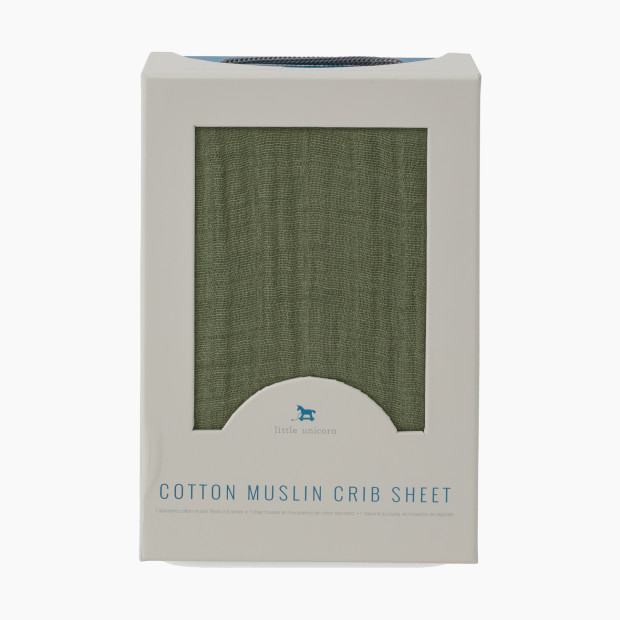 Little Unicorn Cotton Muslin Crib Sheet - Fern.