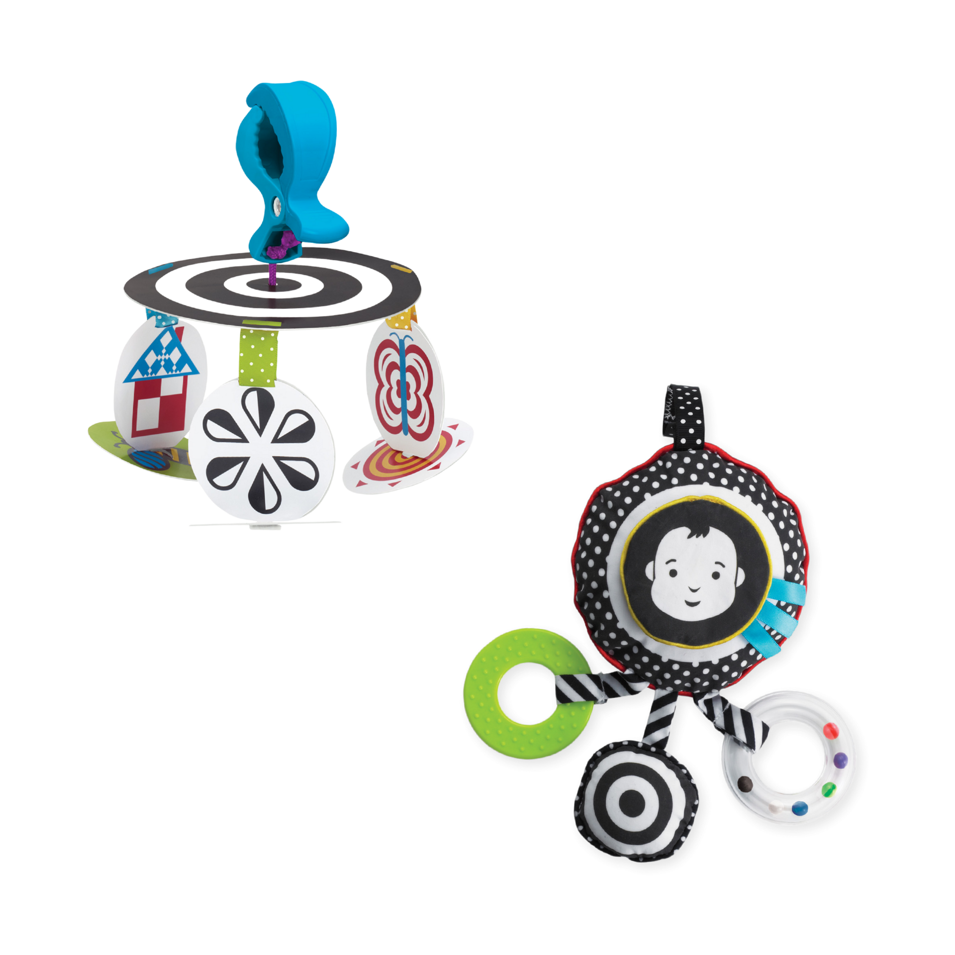 Manhattan Toy Wimmer-Ferguson Infant Stim-Mobile To Go & Travel Toy Bundle.