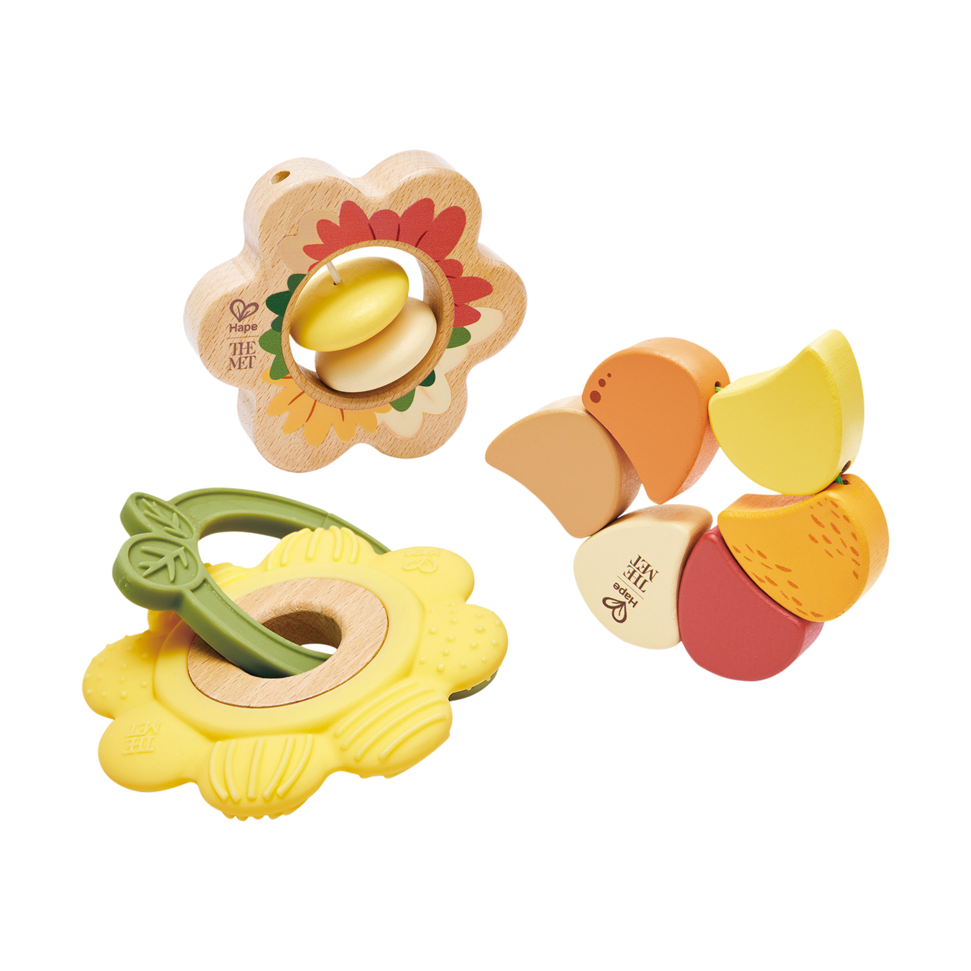 Hape Artful Flowers Rattle Trio.