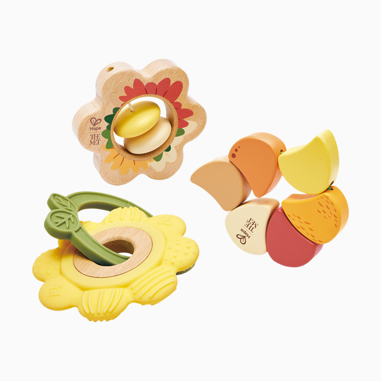 Hape Artful Flowers Rattle Trio.