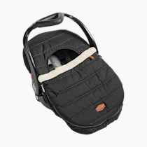 JJ Cole Winter Baby Car Seat Cover - Winter Car Seat Cover for Baby Seat or Stroller - Infant Car Seat Covers with Warm Sherpa Lining - Black