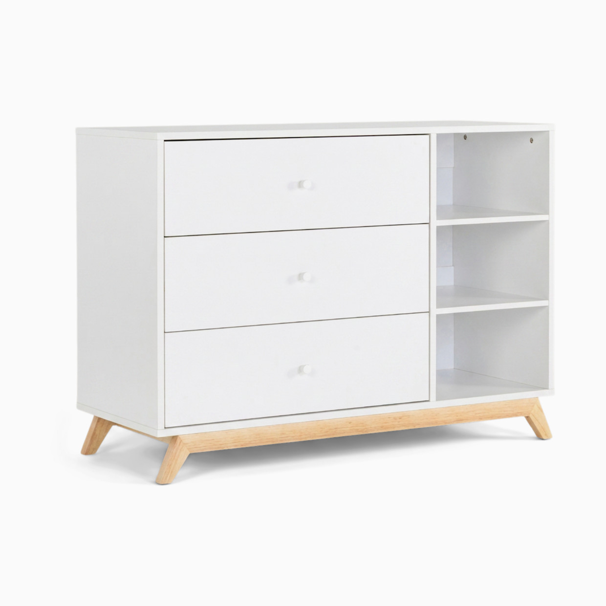 dadada Central Park 3-Drawer Dresser - White/Natural.
