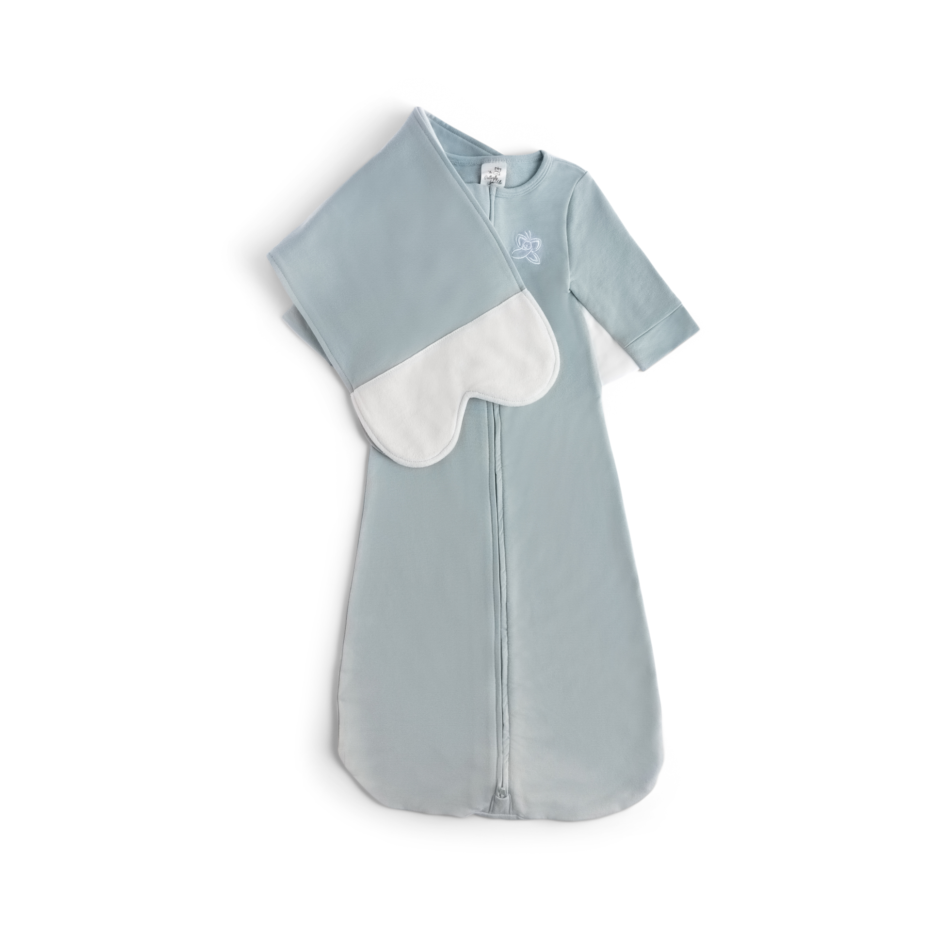 The Butterfly Swaddle Swaddle and Transitional Sleep Sack in One Blue Dream Sky, Med/Large (12