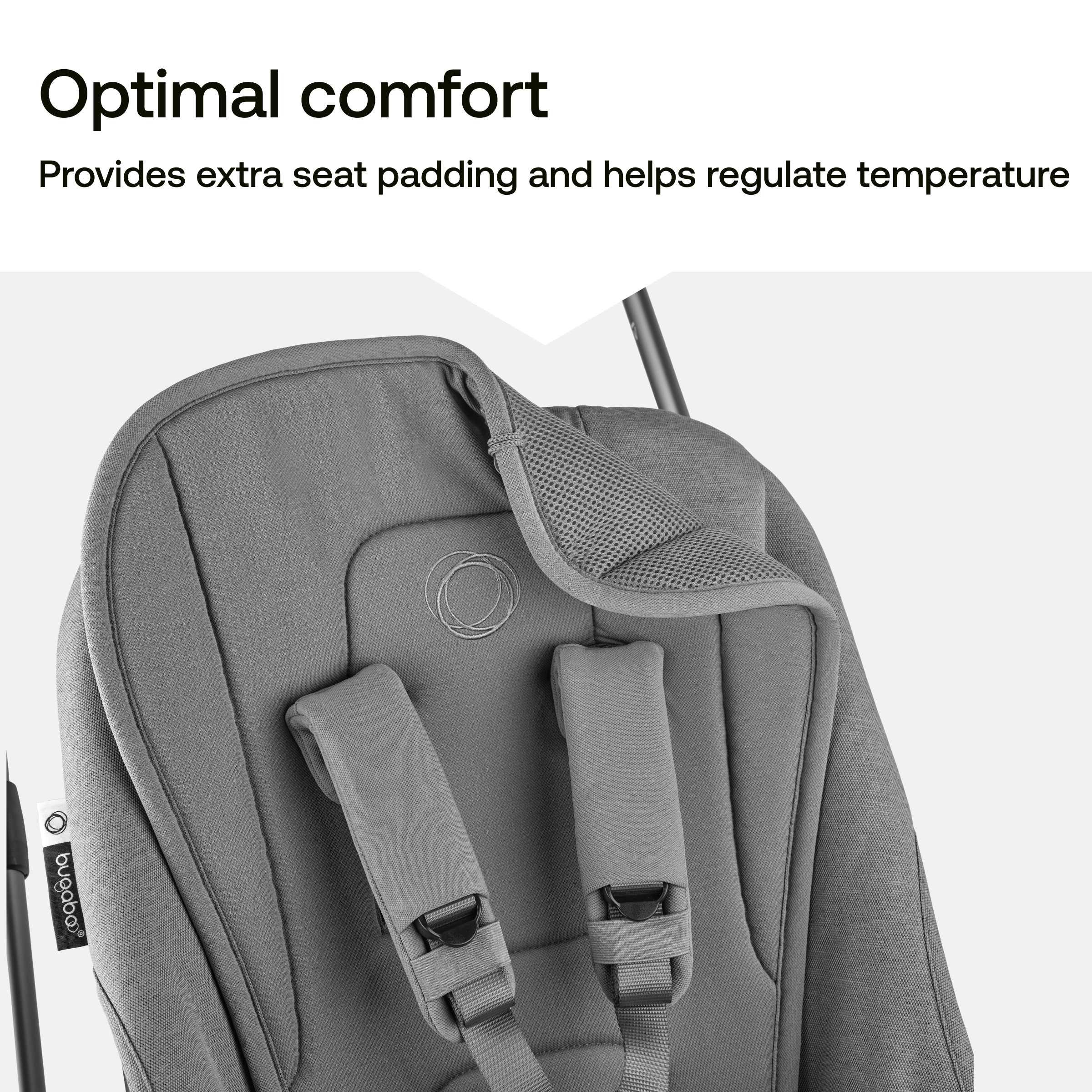 Bugaboo Dual Comfort Seat Liner - Midnight Black.