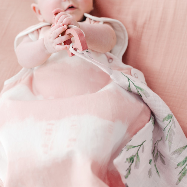 Crane Baby Cotton Sateen Wearable Blanket - Rose Tie Dye, 0-9 M.