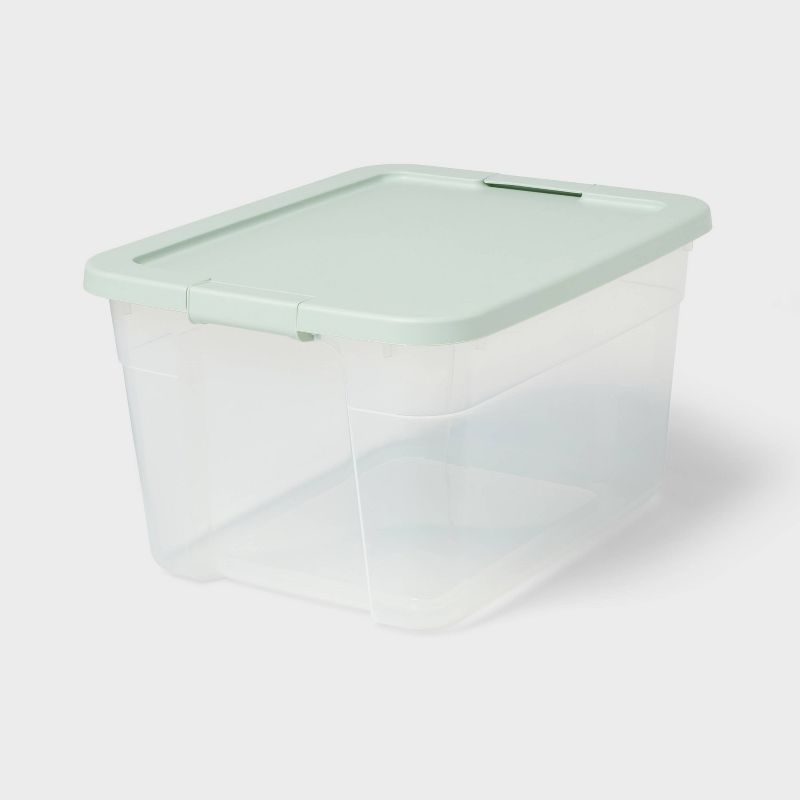 Brightroom 66qt Clear Latching Storage Box.