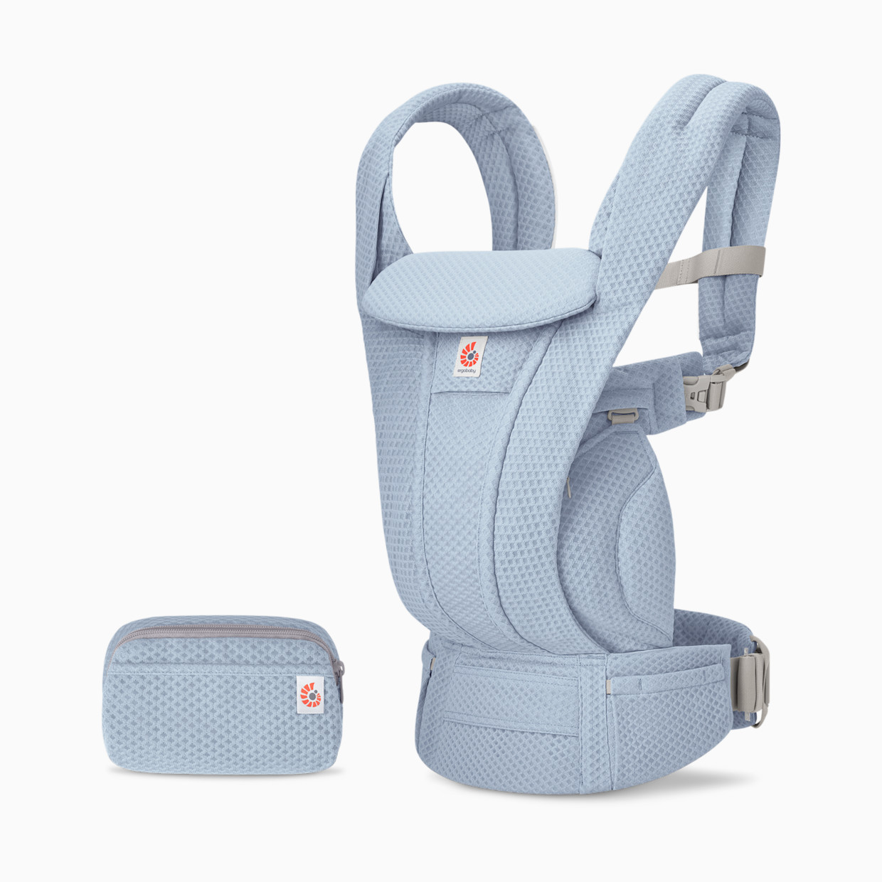 Ergobaby Omni Deluxe Carrier - Serene Blue Mesh.