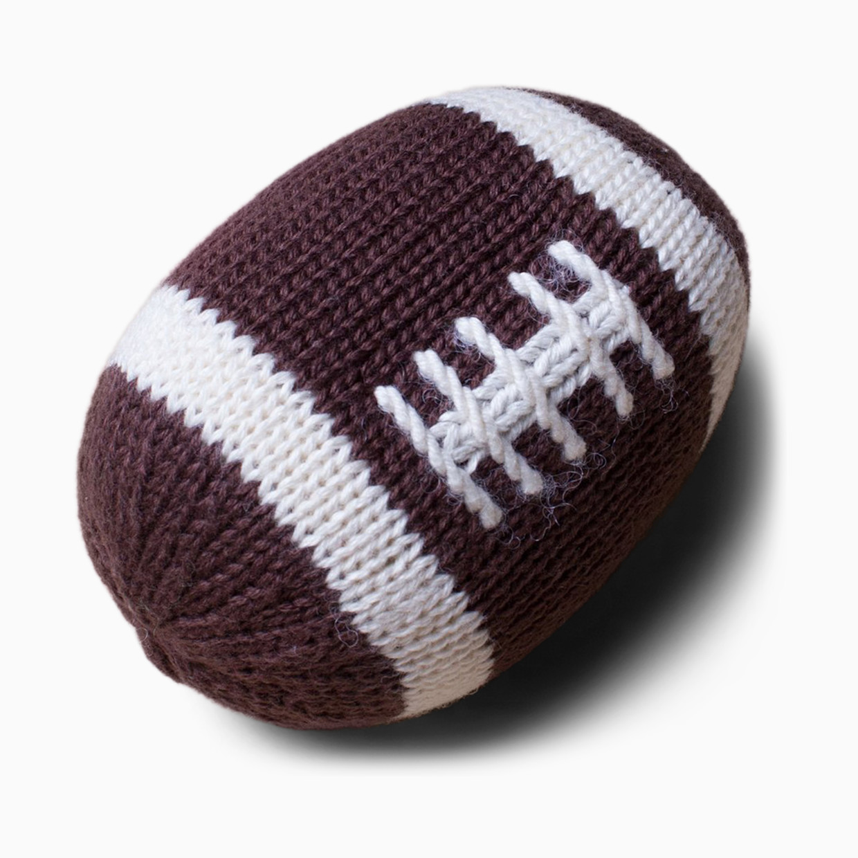 Estella Organic Cotton Handmade Baby Rattle - Football.