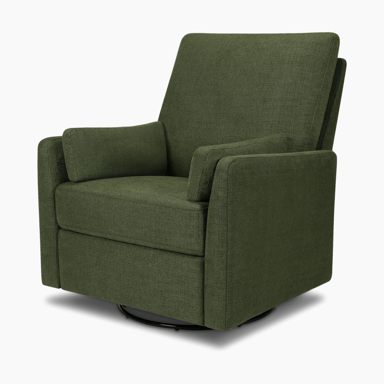 Carter's by daVinci Ethan Swivel Recliner - Performance Forest Green Linen.