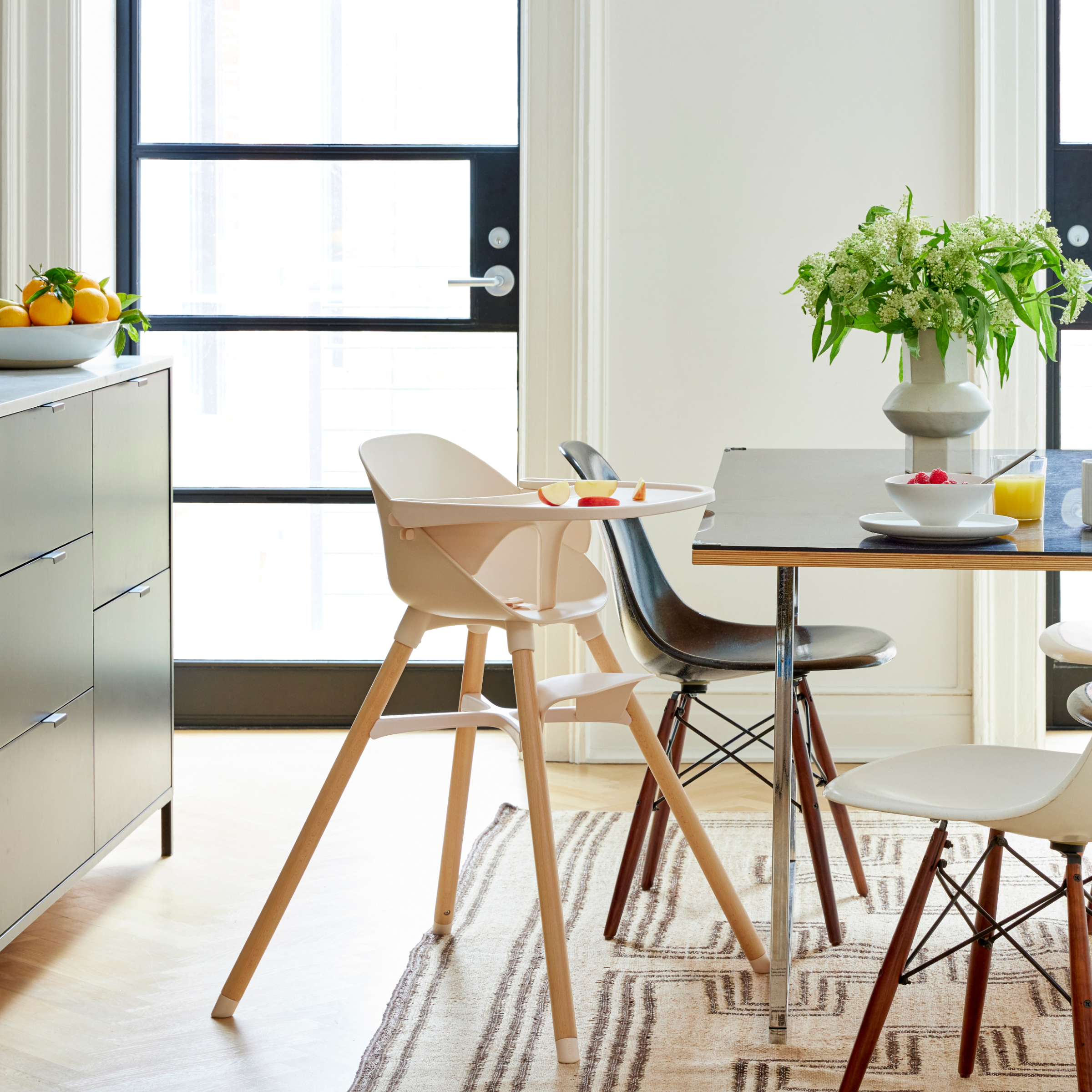 Lalo High Chair - Grapefruit.