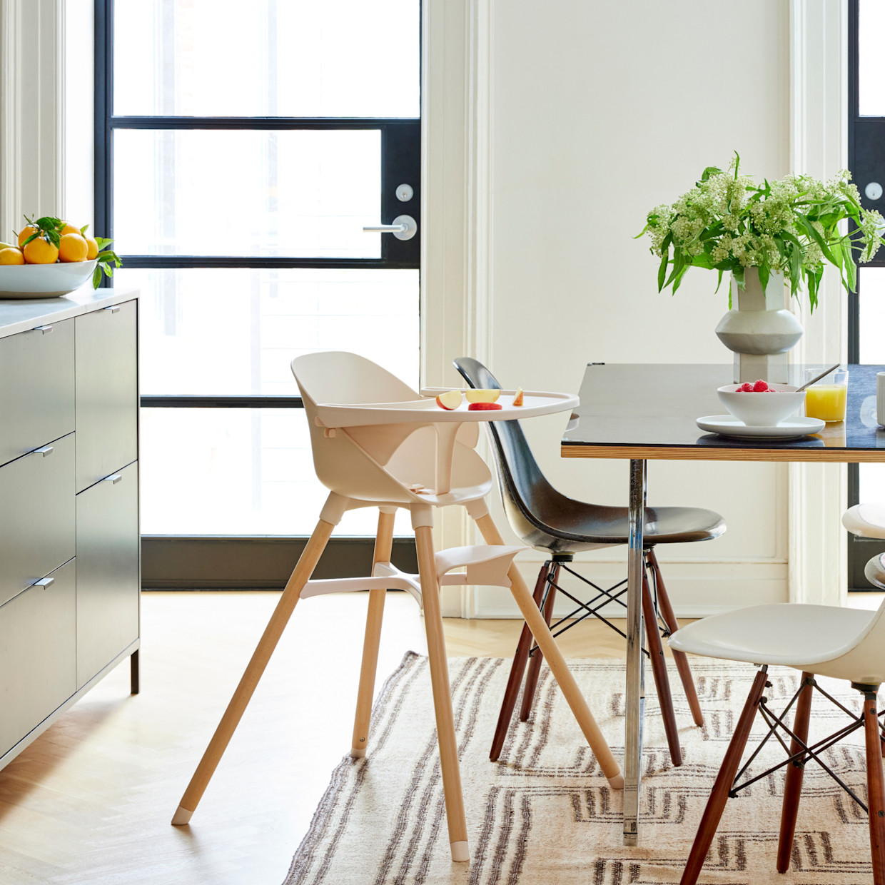 Lalo High Chair - Grapefruit.