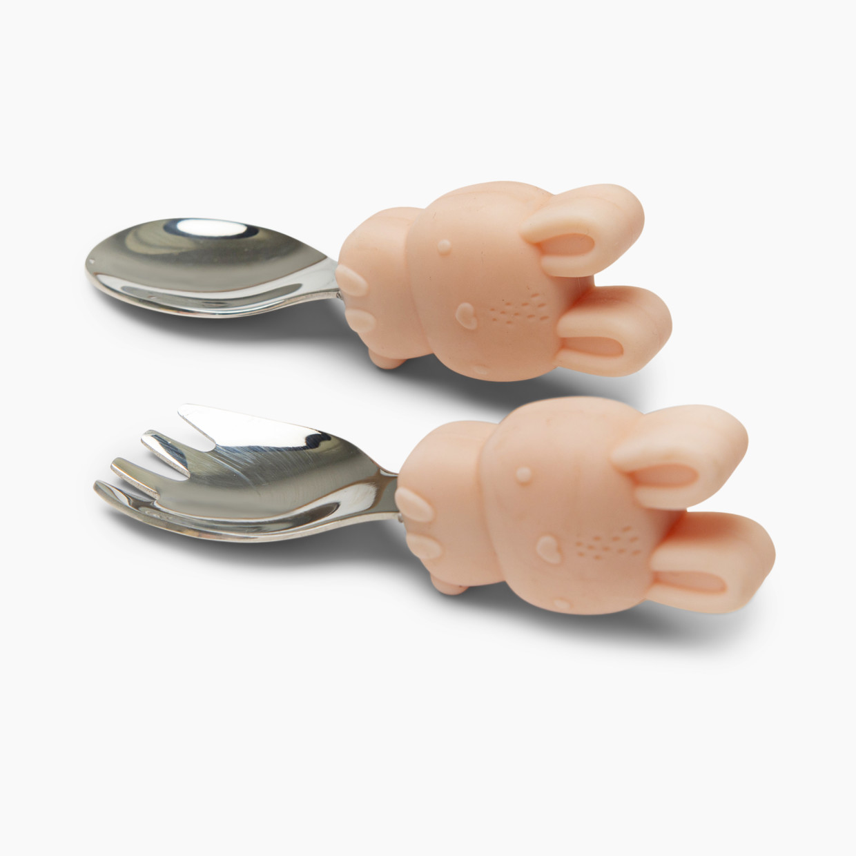Loulou Lollipop Born to be Wild Learning Spoon and Fork Set - Bunny.