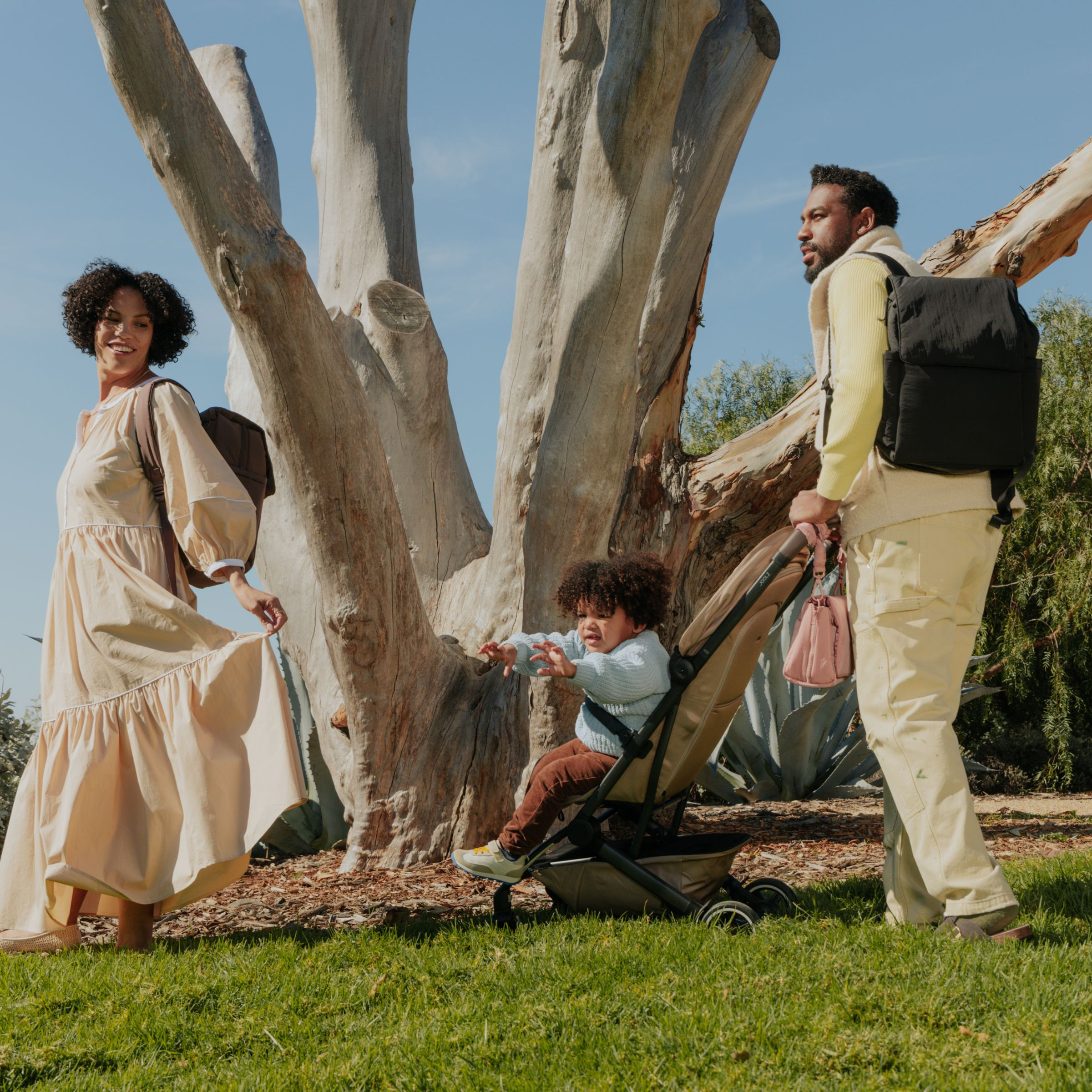 CALPAK Diaper Backpack with Laptop Sleeve - Black.