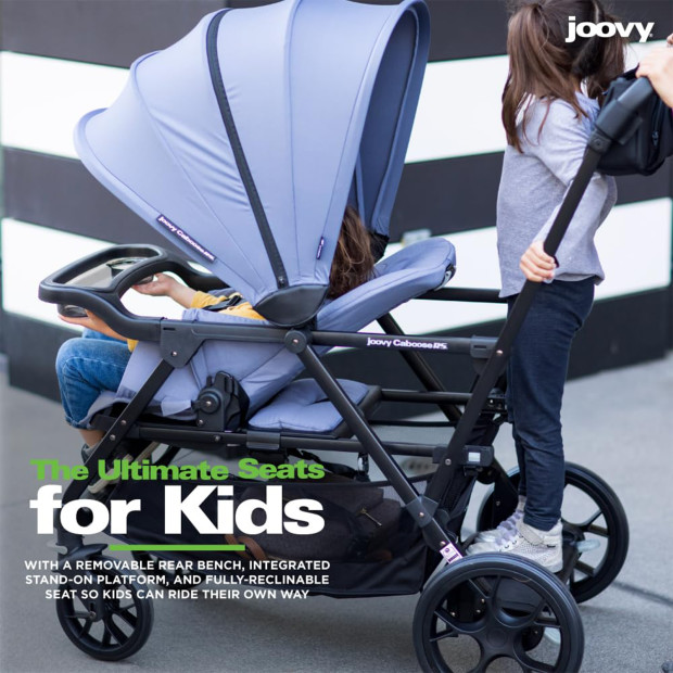 Joovy Caboose RS Premium Sit And Stand Double Stroller - Slate.