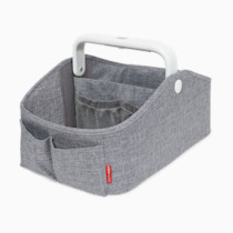 Skip Hop Diaper Caddy Organizer with Touch Sensor Night Light Nursery Style Heather Grey