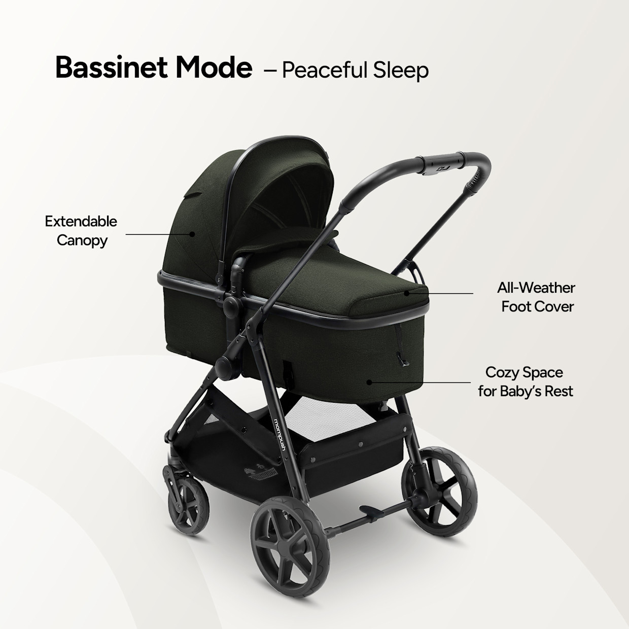 Mompush Wiz Stroller - Forest.